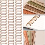 Vmiapxo 24 Pcs 1" Diameter 23 Holes Metal Double Loop Binding Wires, Large Binding Combs Spines Book Cinch Binding Machine Wire for School Office Notebook Maker (Rose Gold) - Image 4